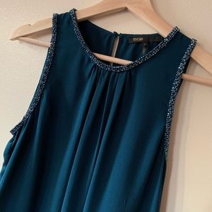 Maje • 3 • Embellished 100% Silk Sleeveless Tank Top Blouse